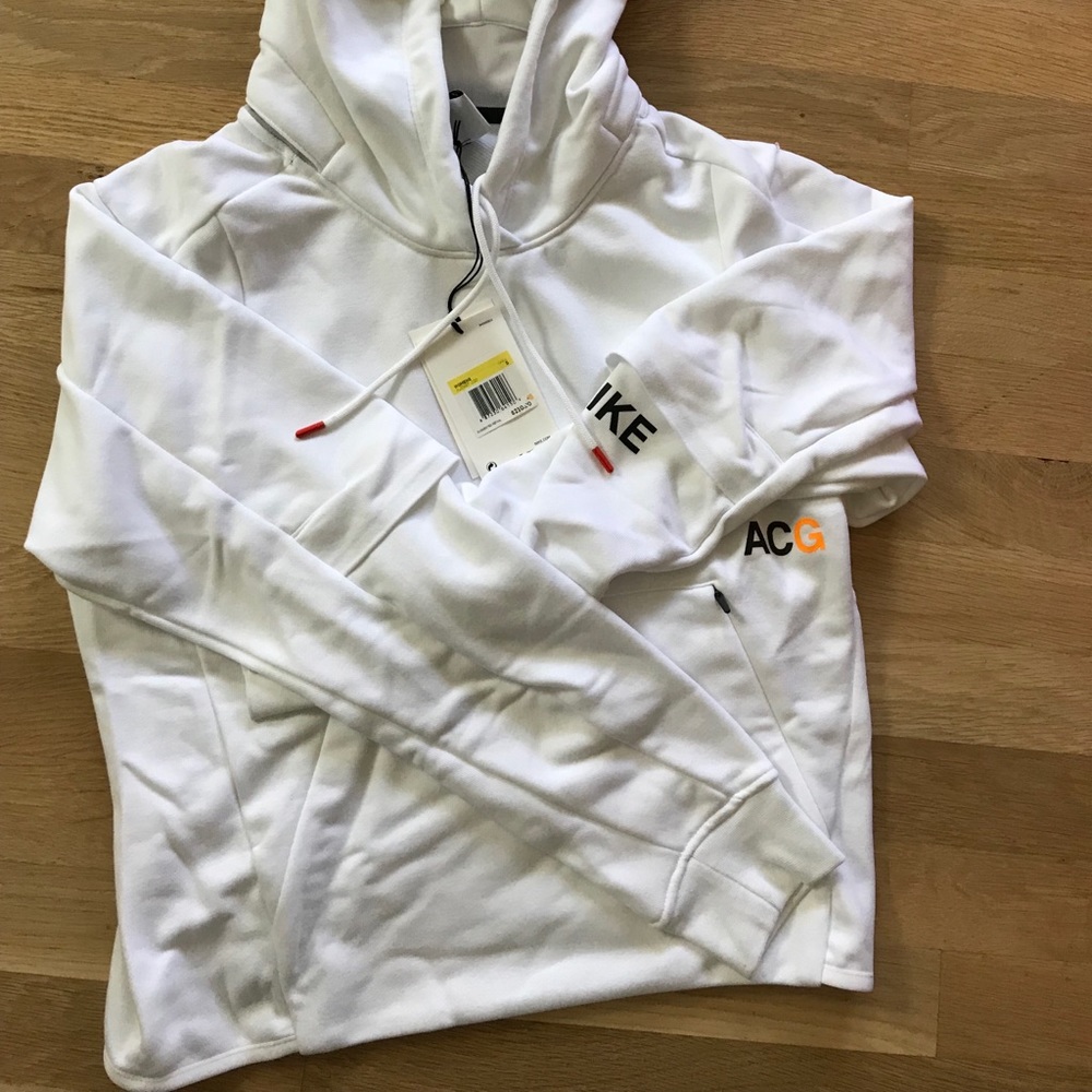 Nikelab nike acg pullover white hoodie